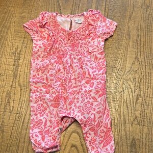 Kids One-Piece Pink Floral Romper